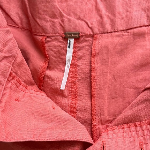Free People pleated trouser shorts wide-leg 
NWOT bermudas cotton linen boho - Picture 10 of 13
